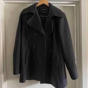 London Fog Coat | Grey | Wool Blend | Women's Large